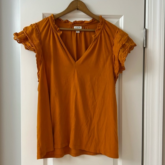 J. Crew Tops - Jcrew ruffle sleeve shirt